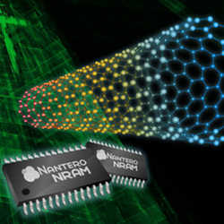 Nantero's NRAM chips and a carbon nanotube.