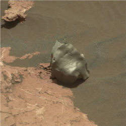 Metallic meteorite on Mars