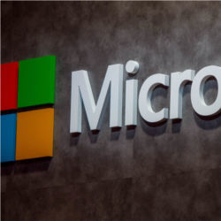 Microsoft logo sign