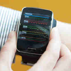 The team's system was implemented on a Samsung Simband, a research device that can measure metrics such as movement, heart rate, blood pressure and skin temperature.