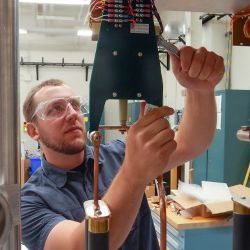 Steven Leahy installing a relay