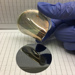 gold foil peeled from single crystal silicon