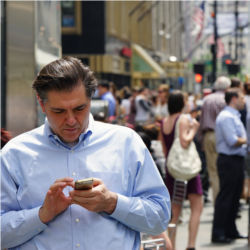 Cellphone user, New York