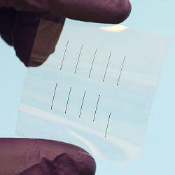 Memory cells printed on a flexible substrate.