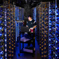 Servicing Google's datacenter.