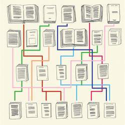 Studying intertextuality shows how books are related in various ways and are reorganized and recombined over time.