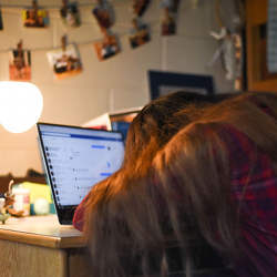 A student becomes despondent while reading abusive messages on Face book.