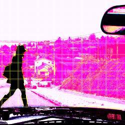 Can the self-driving car perceive that pedestrian?