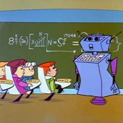 A robot teacher, as envisioned by the TV show "The Jetsons." 