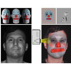 Using projector-based illumination to alter the appearance of a human performer. 