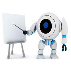 A teaching robot.