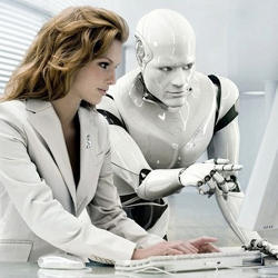 Artist's impression of an artificial intelligence-based teacher.