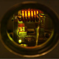 The quantum repeater: two crystals in operation.