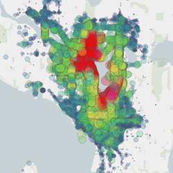 All measurements captured by SeaGlass from a single cell tower near Seattles Lake Union.