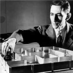 Claude Shannon with Theseus