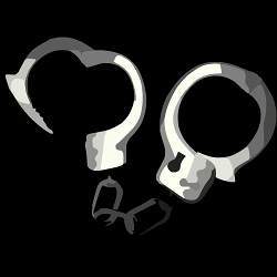 Handcuffs, ready for repeat offenders.