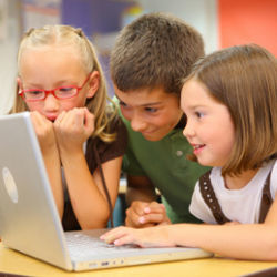 kids on computer