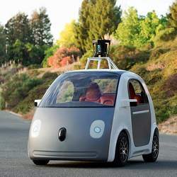 A Google autonomous vehicle prototype.