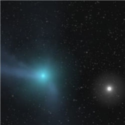 Comet approaching inner solar system