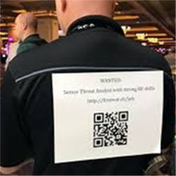 Recruiter advertises QR code