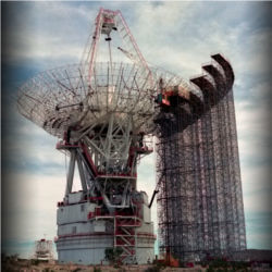 70-meter-wide antenna dish, Goldstone, CA