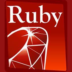 A Ruby logo.