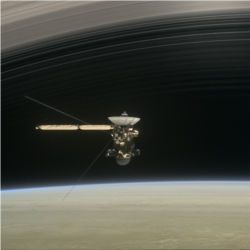 Cassini final dive Saturn (concept)