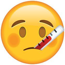 emoji with thermometer