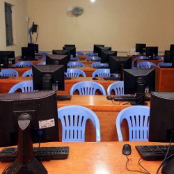 empty computer science classroom