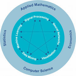 Applied mathematics, statistics, economics, and computer science are foundations of big data processing methods.