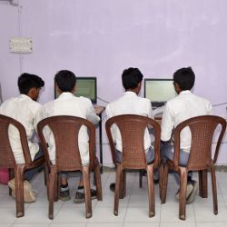 students at Sangam Vihar school