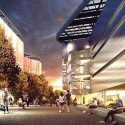 Artist's rendering of Cornell Tech's Roosevelt Island, NY, campus.