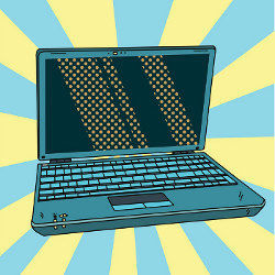 laptop computer, illustration