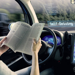 self-driving car, illustration