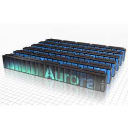 The under-development Aurora supercomputer.