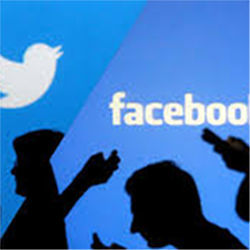 Twitter and Facebook logos