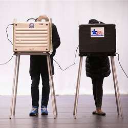 American citizens exercising their right to vote.