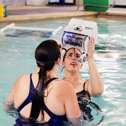 aquatic robot and team members