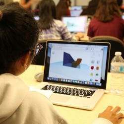 student at Girls Who Code event