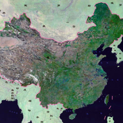 satellite image of China