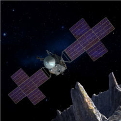 Psyche spacecraft at asteroid