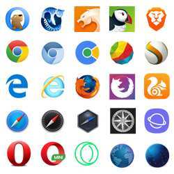 Browser logos.