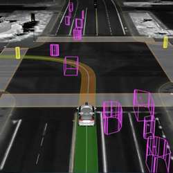 Part of a Waymo driving simulation.