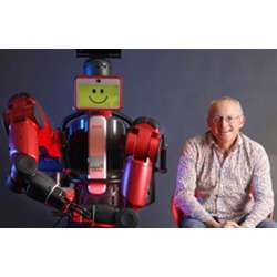 University of New South Wales professor Toby Walsh with the robot Baxter. 