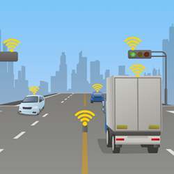 Using the communication capabilities of autonomous vehicles to coordinate their movements.