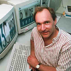 Berners-Lee in his office at the Massachusetts Institute of Technology in 1998.