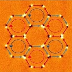 Hexagonal artificial spin ice ground state. 