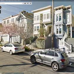 Google Street View image of a residential neighborhood in San Francisco.