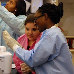 students in lab