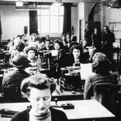 World War II codebreakers working in Bletchley Park, U.K.